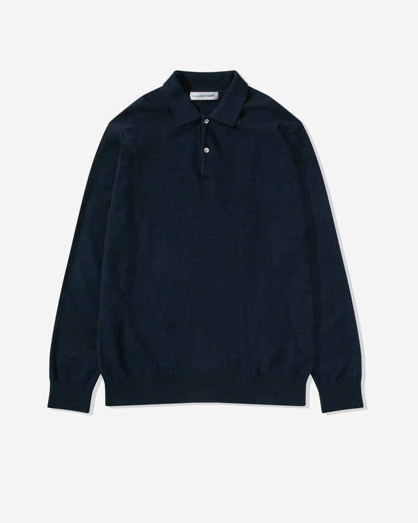 CDG Shirt - Men's Long Sleeve Polo Shirt - (Navy)