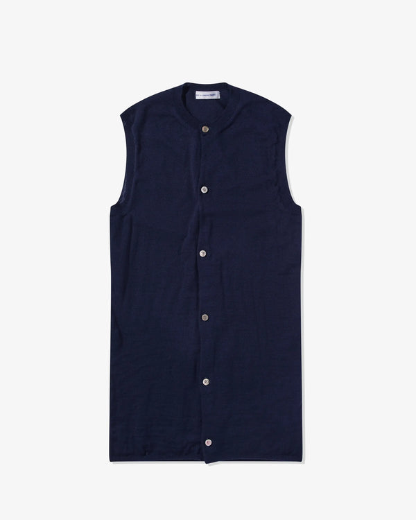 CDG Shirt - Men's Wool Sleeveless Vest - (Navy)