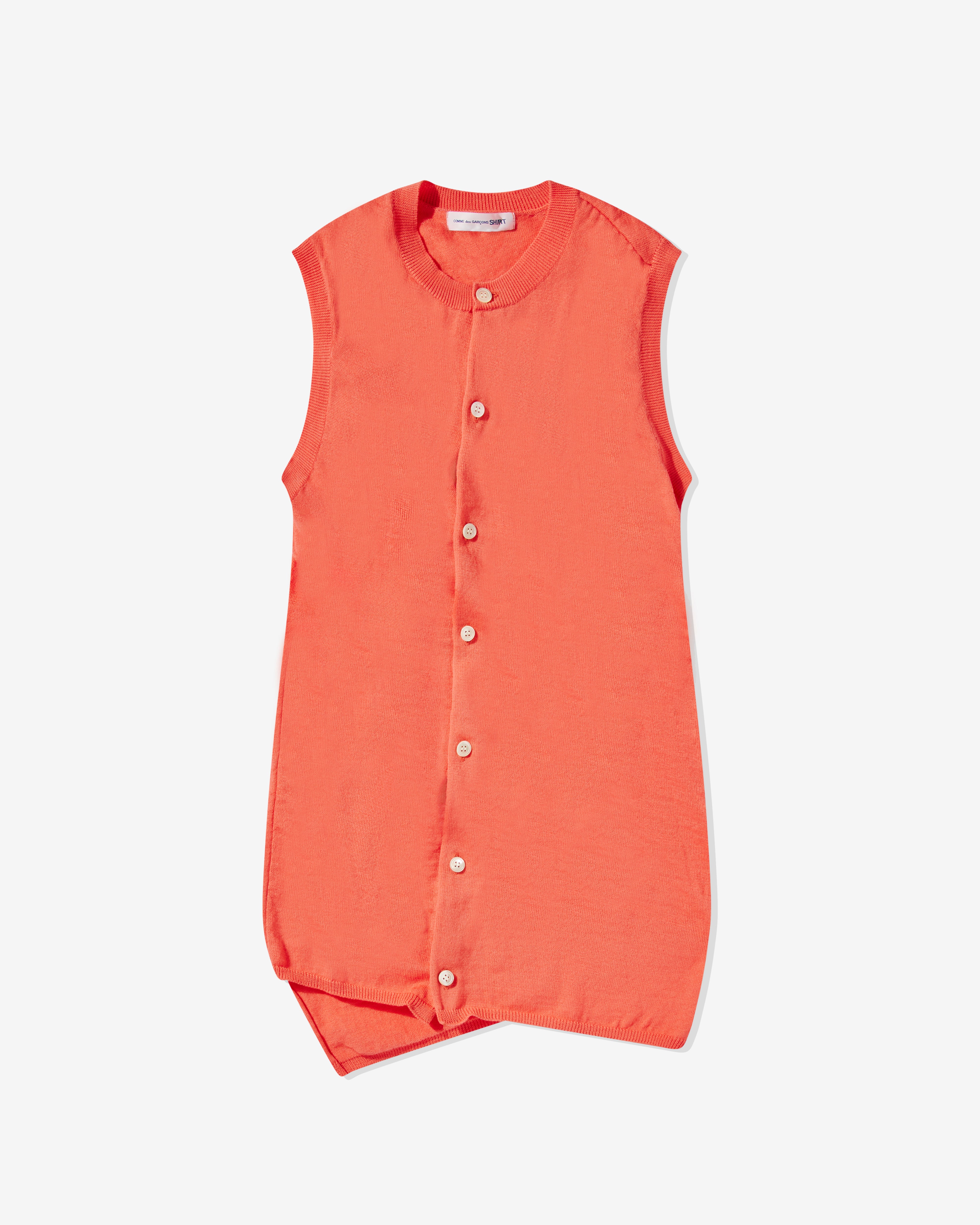 CDG Shirt Men s Asymmetric Cardigan Salmon