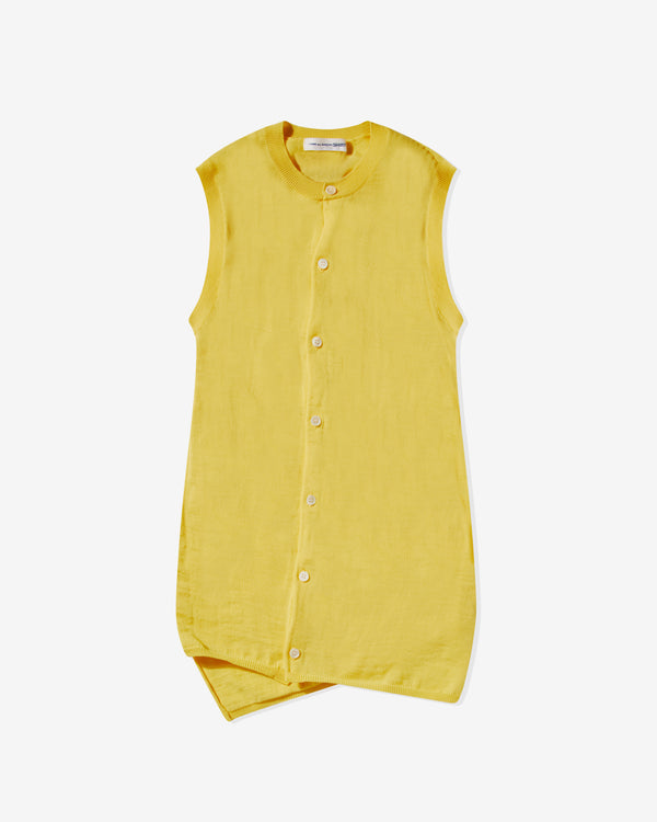 CDG Shirt - Men's Asymmetric Cardigan - (Yellow)