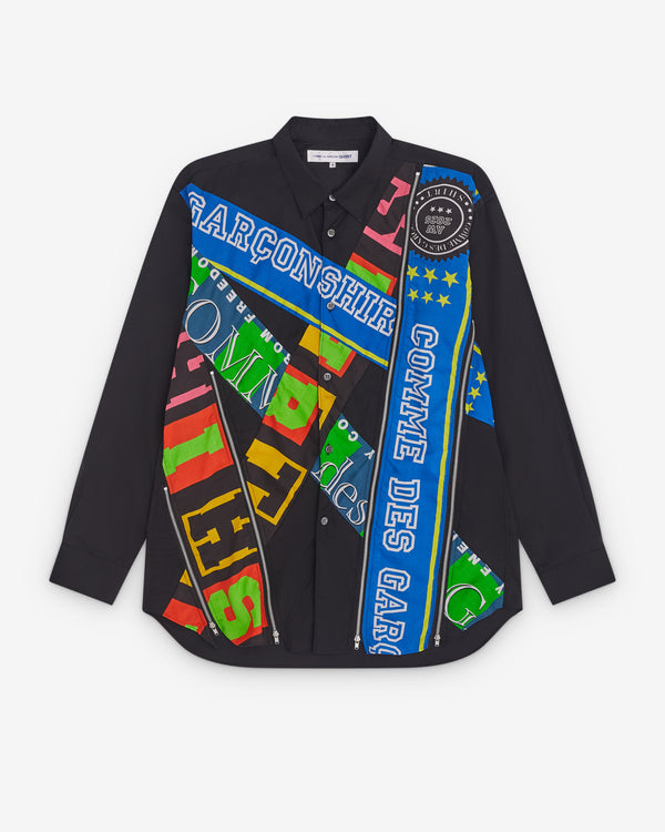 CDG Shirt - Men’s Zip Football Scarf Shirt - (Multi)