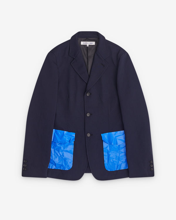 CDG Shirt - Men’s Patch Pocket Blazer - (Navy)