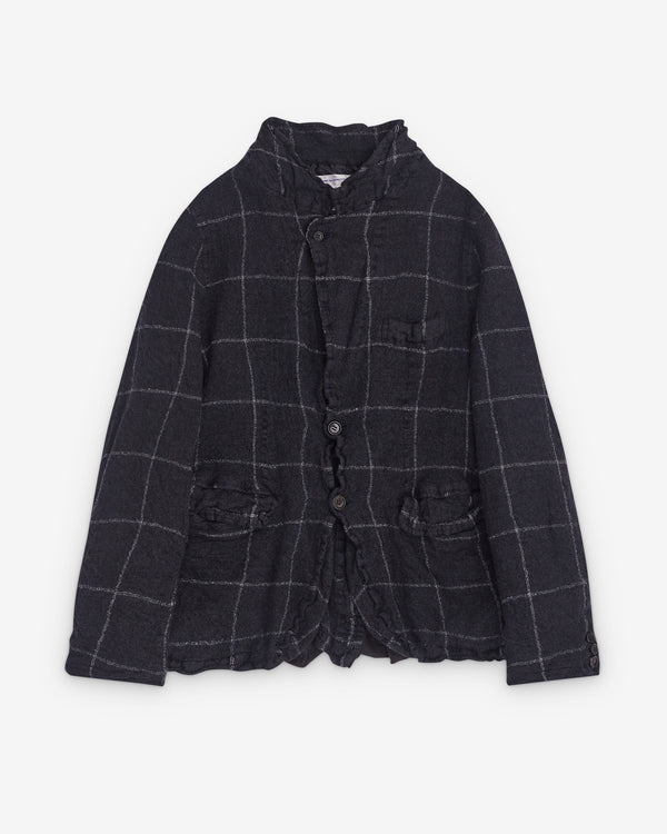 CDG Shirt - Men’s Window Pane Check Jacket - (Navy)