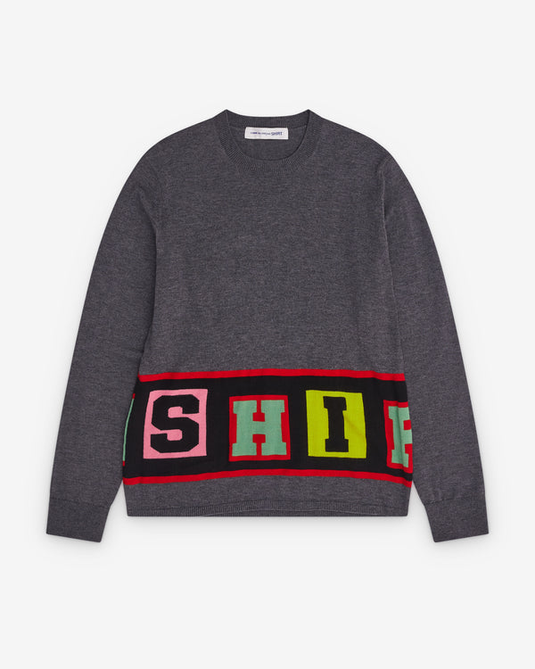 CDG Shirt - Men’s Knitted Sweater - (Grey)