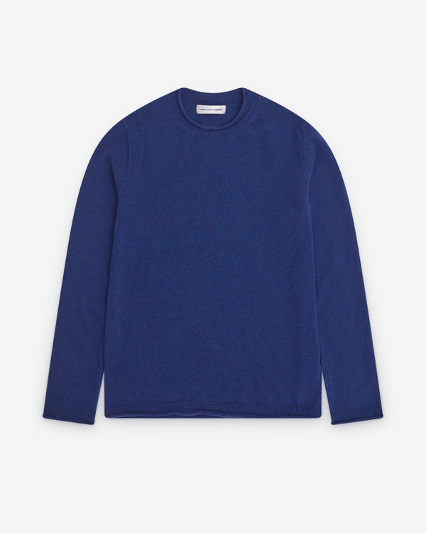 CDG Shirt - Men’s Rolled Hem Sweater - (Navy)