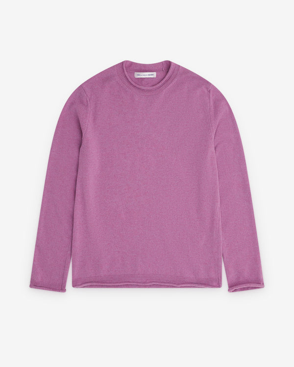 CDG Shirt - Men’s Rolled Hem Sweater - (Orchid)