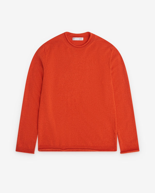CDG Shirt - Men’s Rolled Hem Sweater - (Orange)