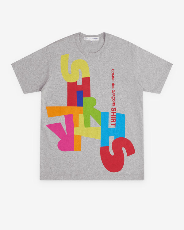 CDG Shirt - Men’s Graphic Printed T-Shirt - (Grey)