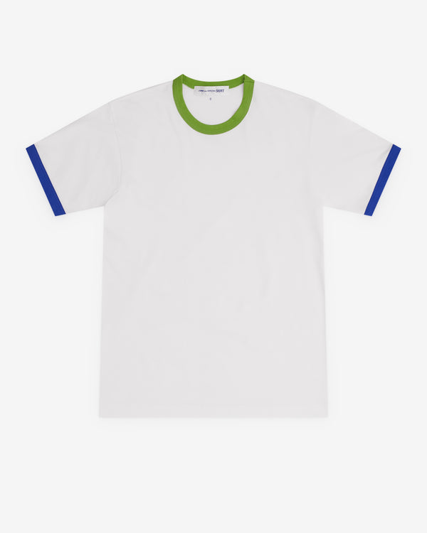 CDG Shirt - Men’s Ringer T-Shirt - (White)