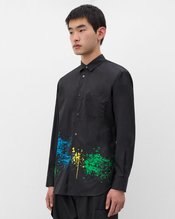 CDG Shirt - Men's Paint Splatter Shirt - (Black)