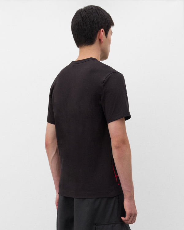 CDG Shirt - Men's Paint Splatter T-Shirt - (Black/Red)