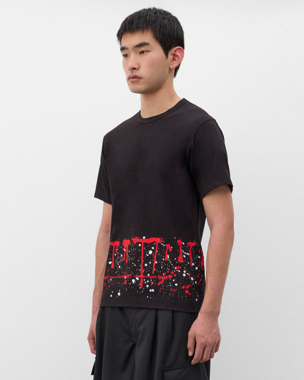CDG Shirt - Men's Paint Splatter T-Shirt - (Black/Red)