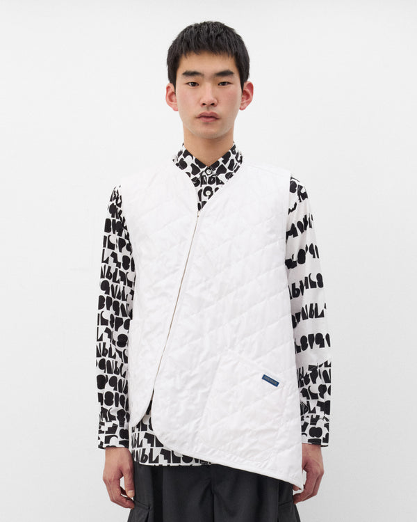 CDG Shirt - Men's Lavenham Bias Quilted Vest - (White)