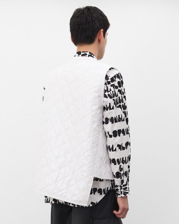 CDG Shirt - Men's Lavenham Bias Quilted Vest - (White)