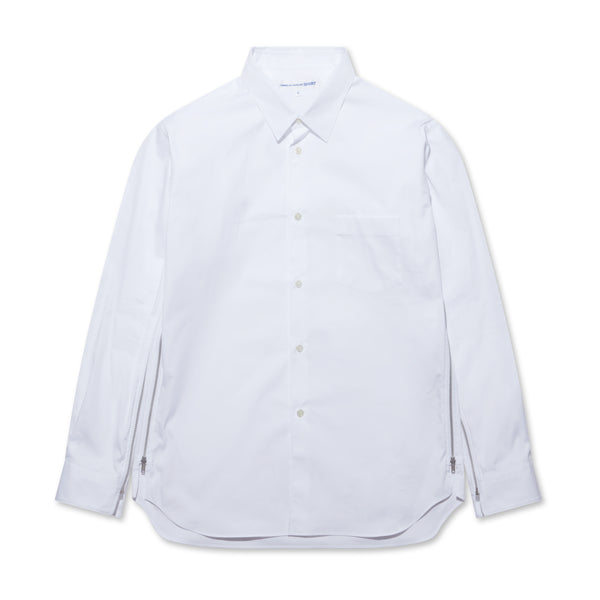 CDG Shirt - Men's Zipped Cotton Shirt - (White)