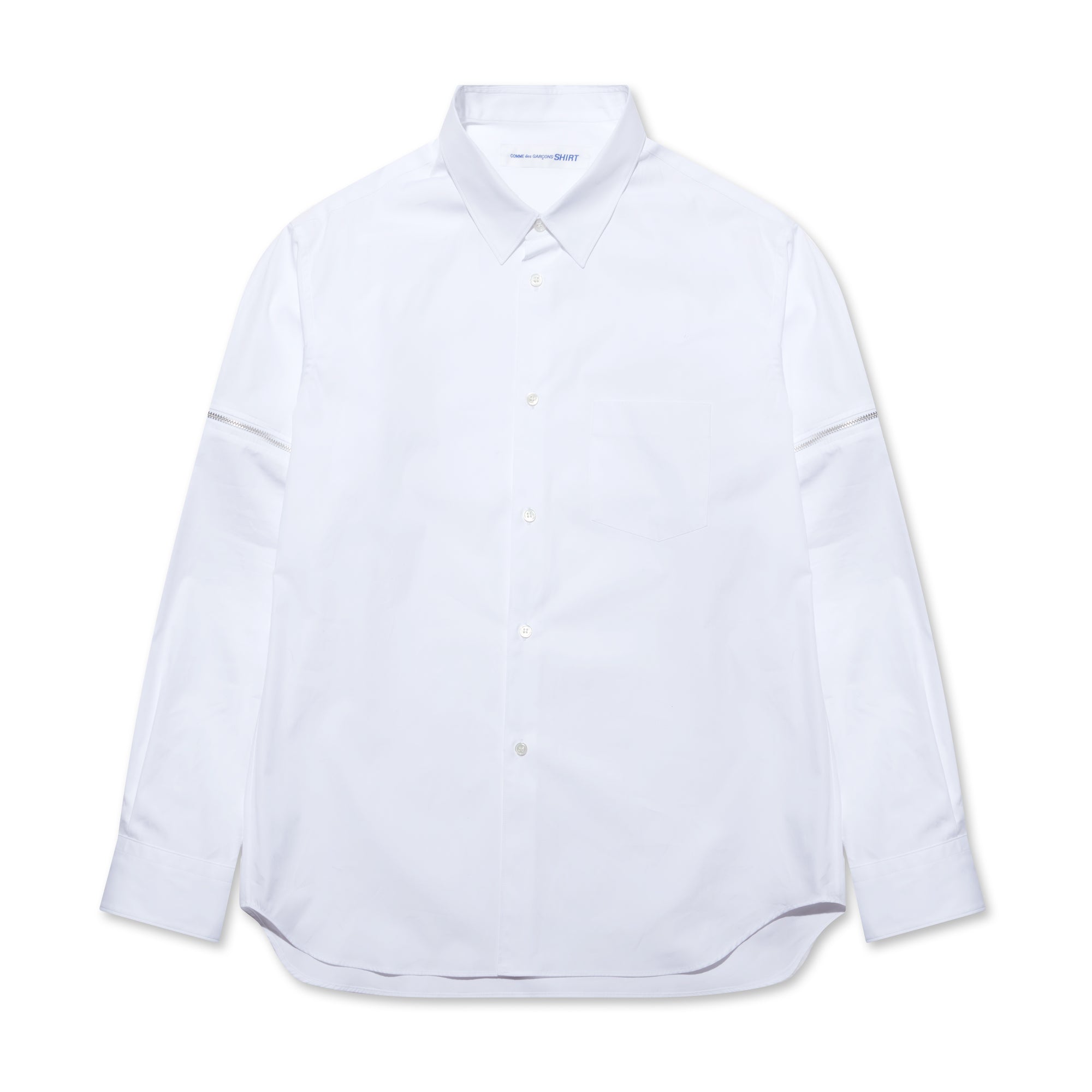 CDG Shirt - Men's Zip Off Sleeve Shirt - (White) view 5