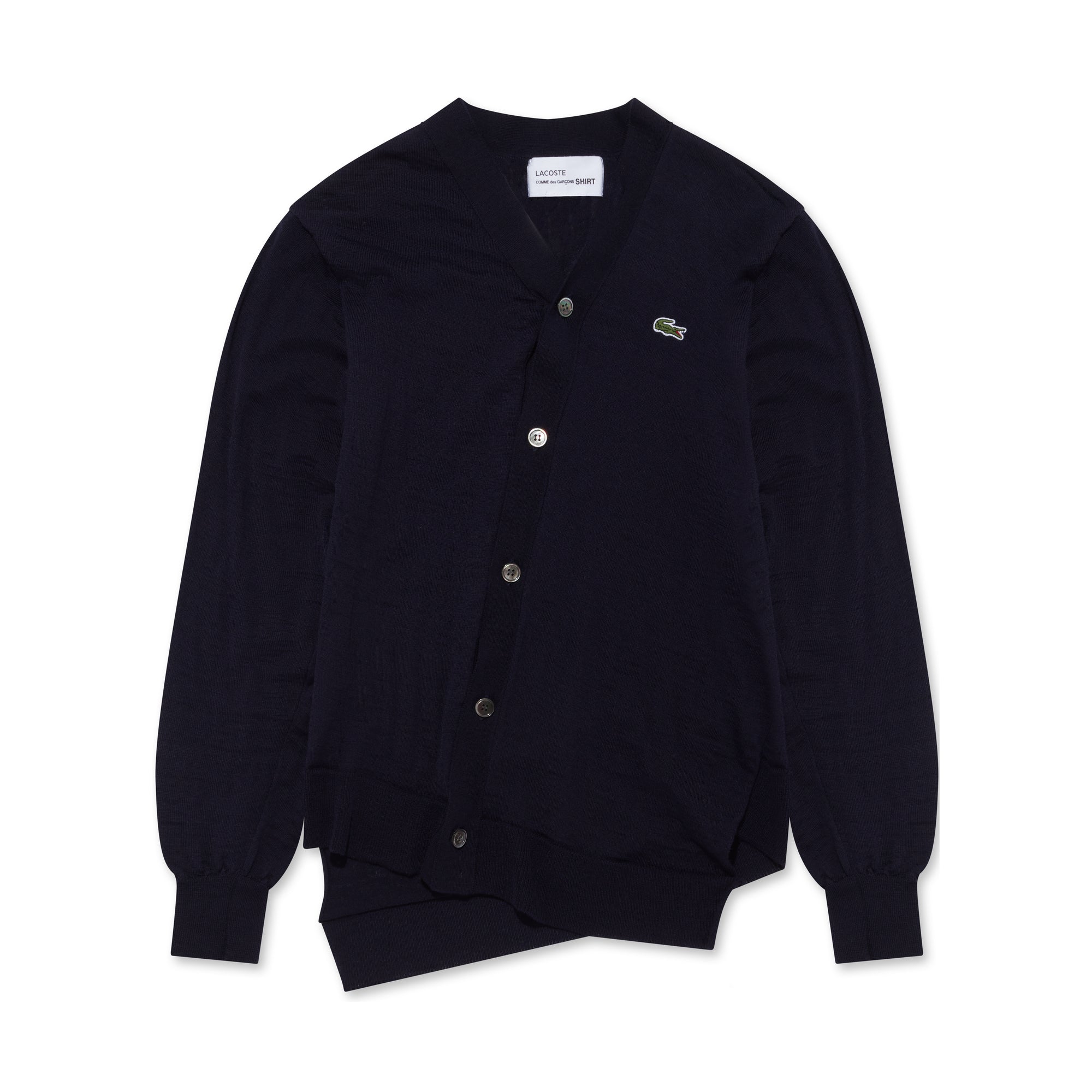 CDG Shirt - Lacoste Knit Cardigan - (Navy) view 5