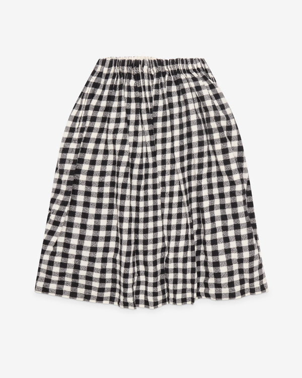 Tao - Women's Gingham Midi Skirt - (Black/White)