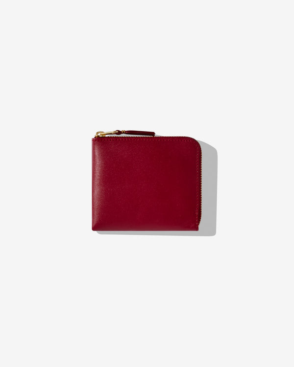 CDG Wallet - Classic Colour Zip Around Wallet - (Red SA3100C)