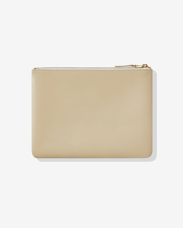 CDG Wallet - Classic Leather Zip Pouch - (Off-White SA5100)