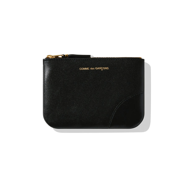 CDG Wallet - Classic Leather Zip Pouch - (Black SA8100)