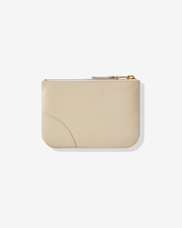 CDG Wallet - Classic Leather Zip Pouch - (Off White SA8100)