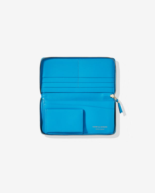 CDG Wallet - Classic Colour Zip Around Wallet - (Blue SA0110)