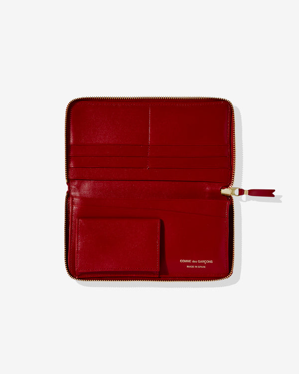 CDG Wallet - Classic Colour Zip Around Wallet - (Red SA0110)