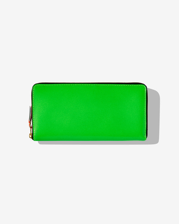 CDG Wallet - Super Fluo Zip Around Wallet - (Green SA0110SF)