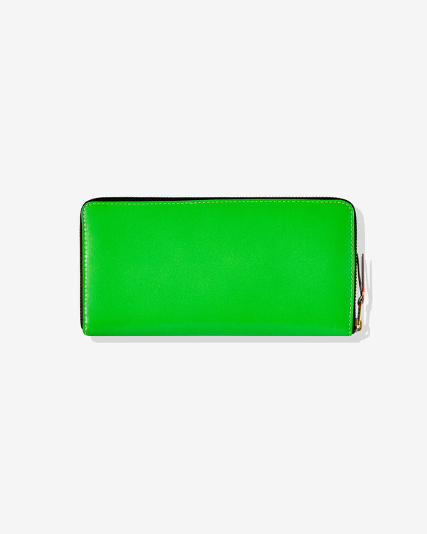 CDG Wallet - Super Fluo Zip Around Wallet - (Green SA0110SF)