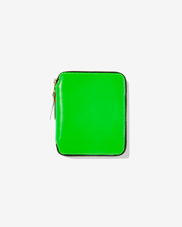 CDG Wallet - Super Fluo Full Zip Around Wallet - (Green SA2100SF)