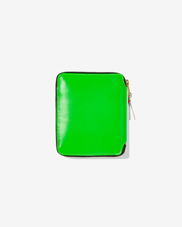 CDG Wallet - Super Fluo Full Zip Around Wallet - (Green SA2100SF)