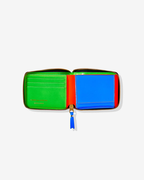 CDG Wallet - Super Fluo Full Zip Around Wallet - (Orange SA7100SF)