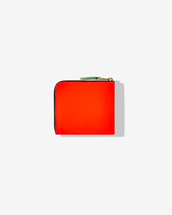 CDG Wallet - Super Fluo Zip Around Wallet - (Blue SA3100SF)
