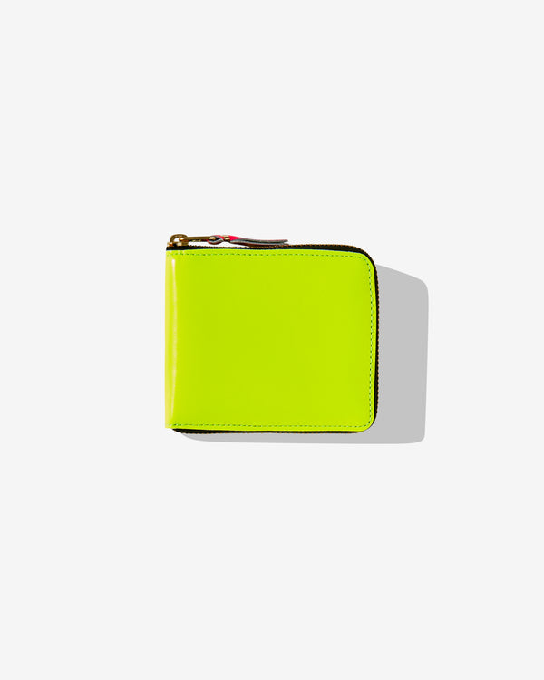 CDG Wallet - Super Fluo Full Zip Around Wallet - (Yellow/Orange SA7100SF)