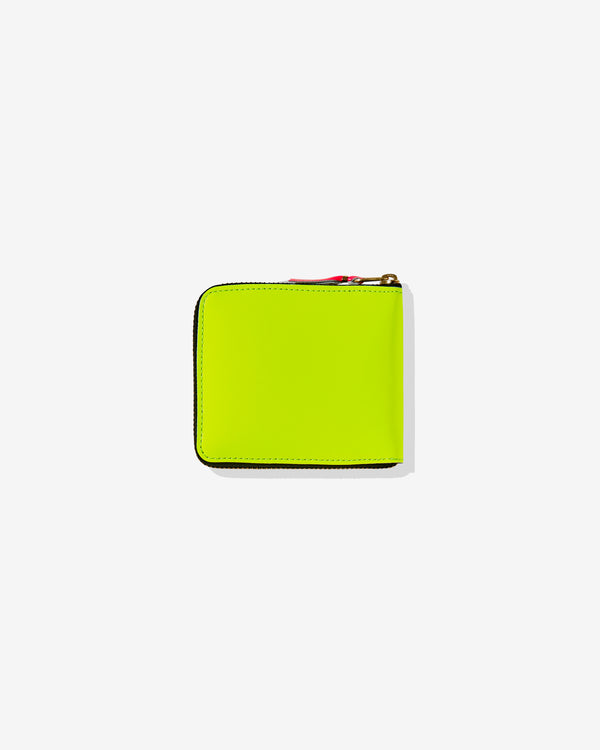 CDG Wallet - Super Fluo Full Zip Around Wallet - (Yellow/Orange SA7100SF)