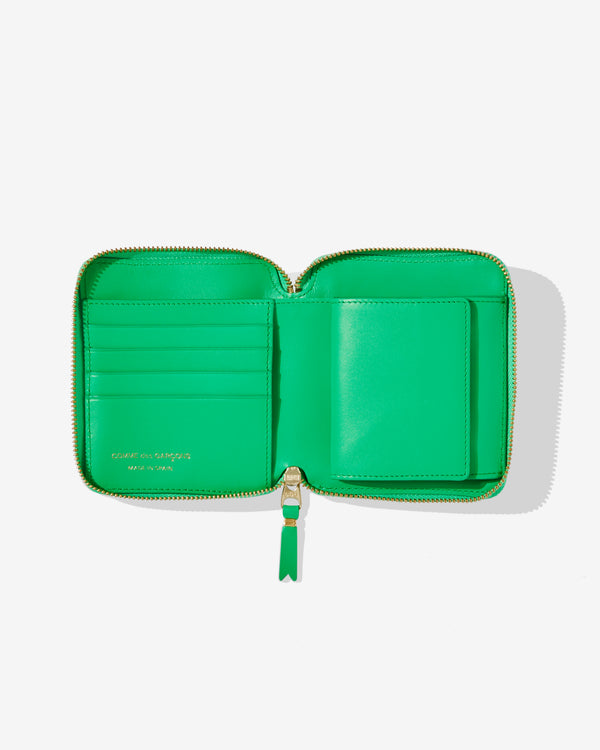 CDG Wallet - Classic Leather Full Zip Around Wallet - (Green SA2100C)