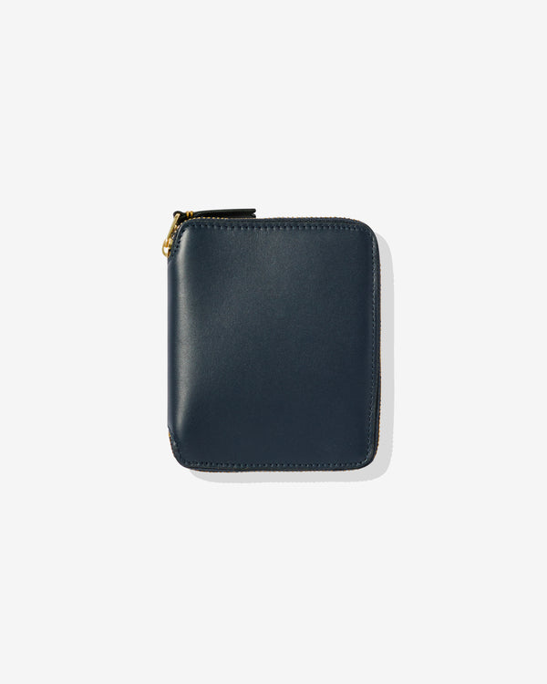 CDG Wallet - Classic Leather Full Zip Around Wallet - (Navy SA2100)