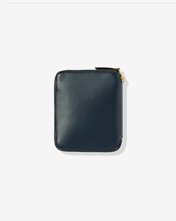 CDG Wallet - Classic Leather Full Zip Around Wallet - (Navy SA2100)