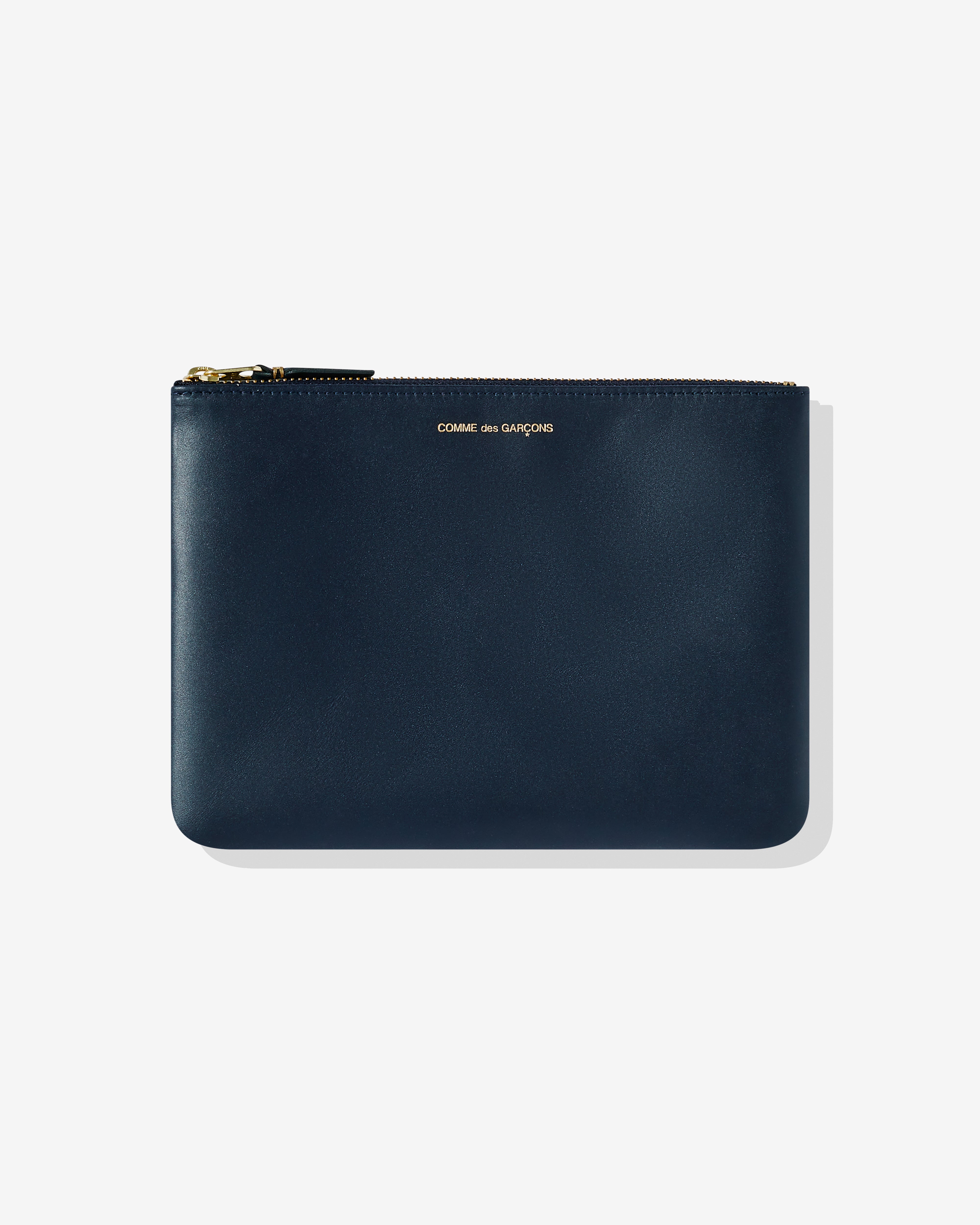 CDG Wallet: Classic Leather Zip Pouch (Navy SA5100) | DSML E-SHOP