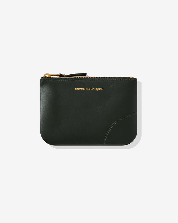 CDG Wallet - Classic Leather Zip Pouch - (Bottle Green SA8100)