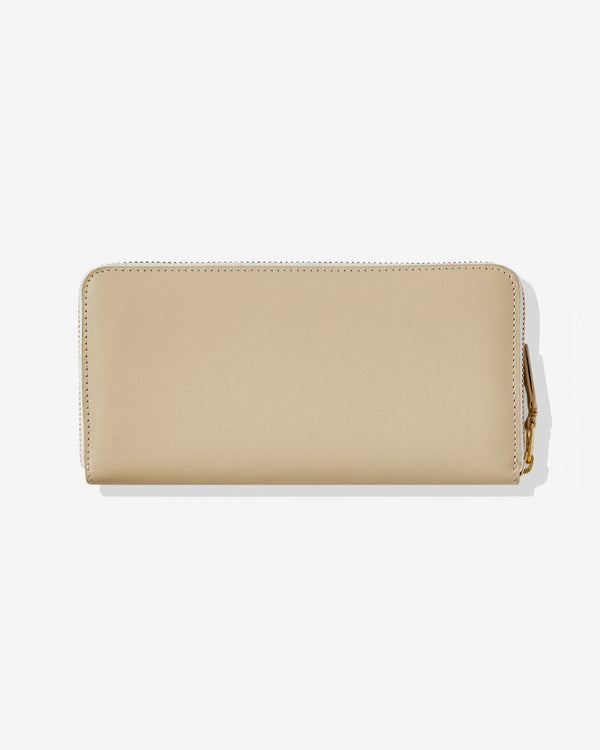CDG Wallet - Classic Leather Zip Around Wallet - (Off-White SA0110)