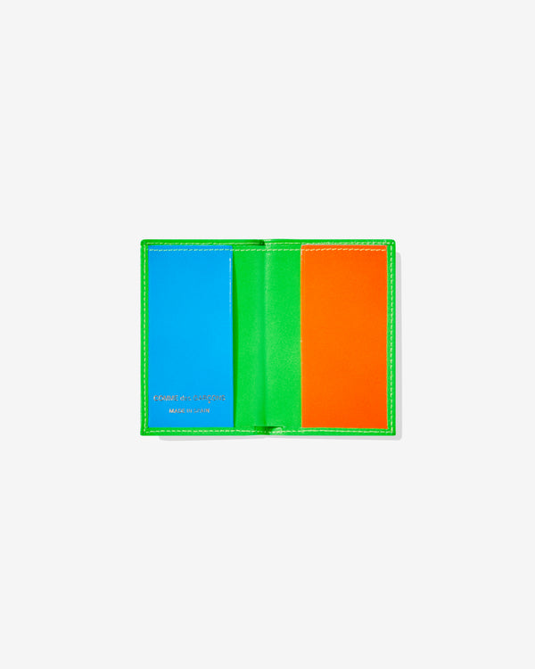 CDG Wallet - Super Fluo Bifold Wallet - (Green/Blue SA6400SF)