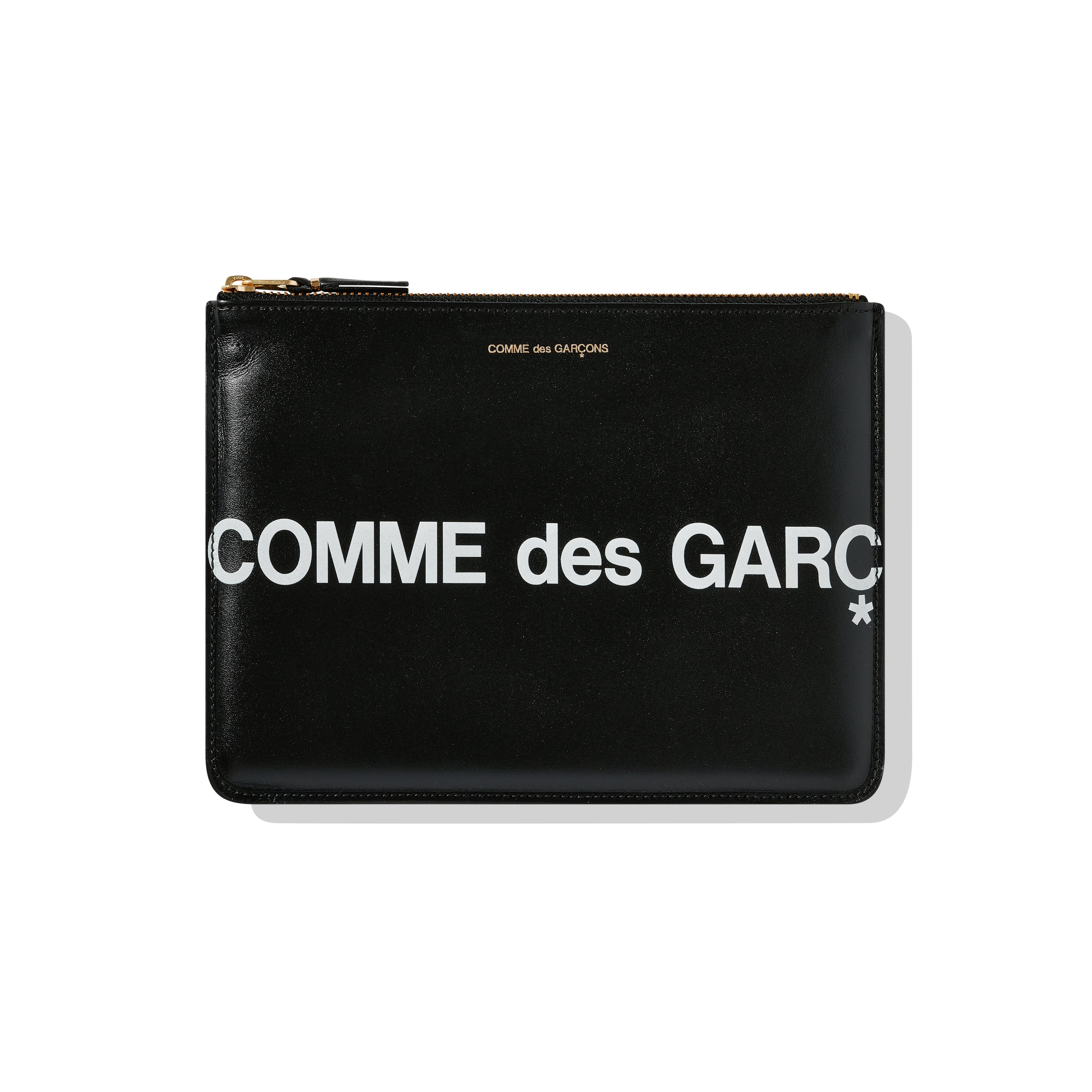 CDG Wallet: Huge Logo Wallet Zip Pouch (Black SA5100HL) | DSML E-SHOP