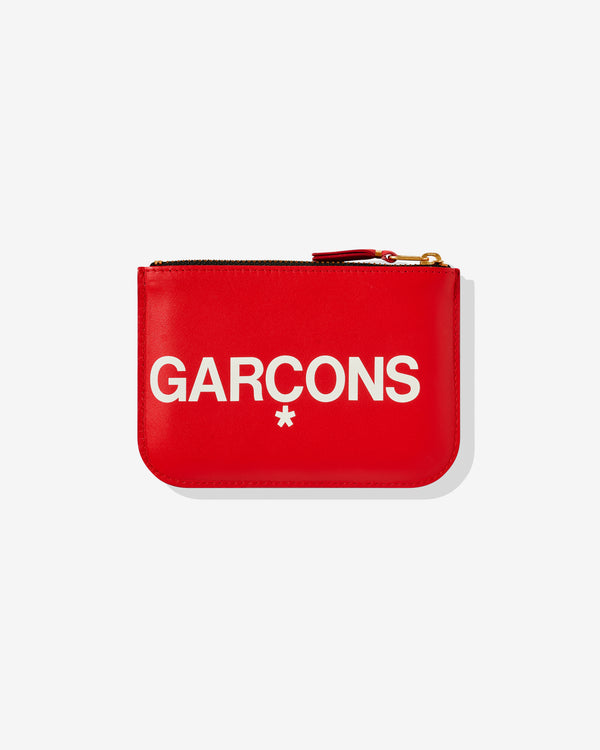 CDG Wallet - Huge Logo Wallet Zip Pouch - (Red SA8100HL)