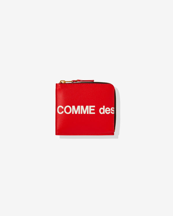 CDG Wallet - Huge Logo Zip Around Wallet - (Red SA3100HL)