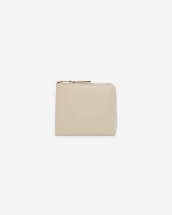 CDG Wallet - Classic Leather Zip Around Wallet - (SA3100 Ecru)
