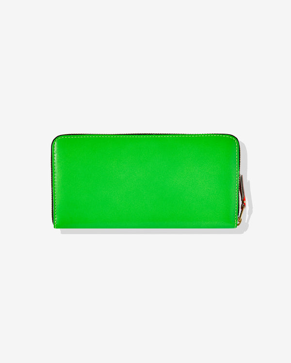 CDG Wallet - Super Fluo Zip Around Wallet - (Green SA0111SF)