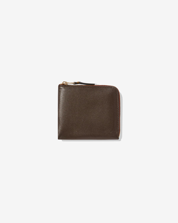 CDG Wallet - Classic Leather Zip Around Wallet - (Brown SA3100)