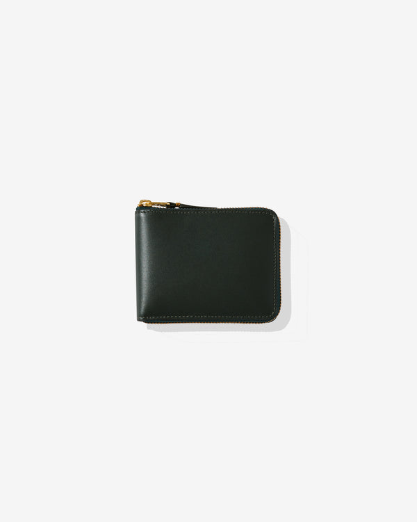 CDG Wallet - Classic Leather Full Zip Around Wallet - (Bottle Green SA7100)